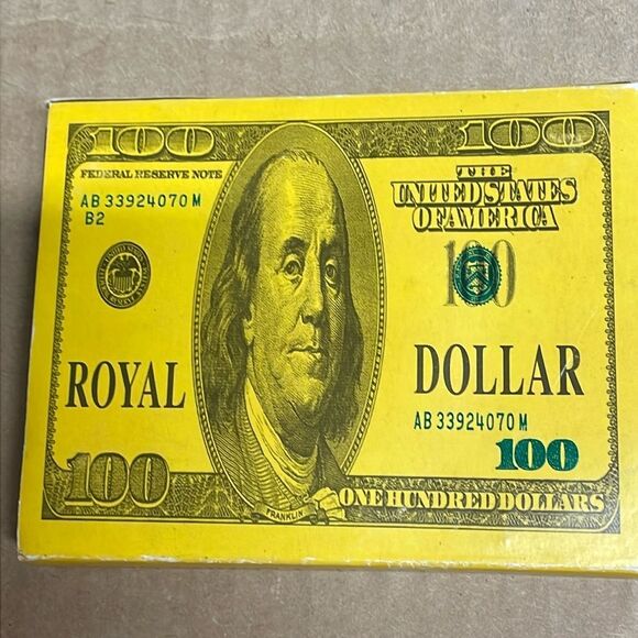 Playing Cards $100 Bill Design, all-plastic 2-decks NEW in Box - Picture 3 of 12